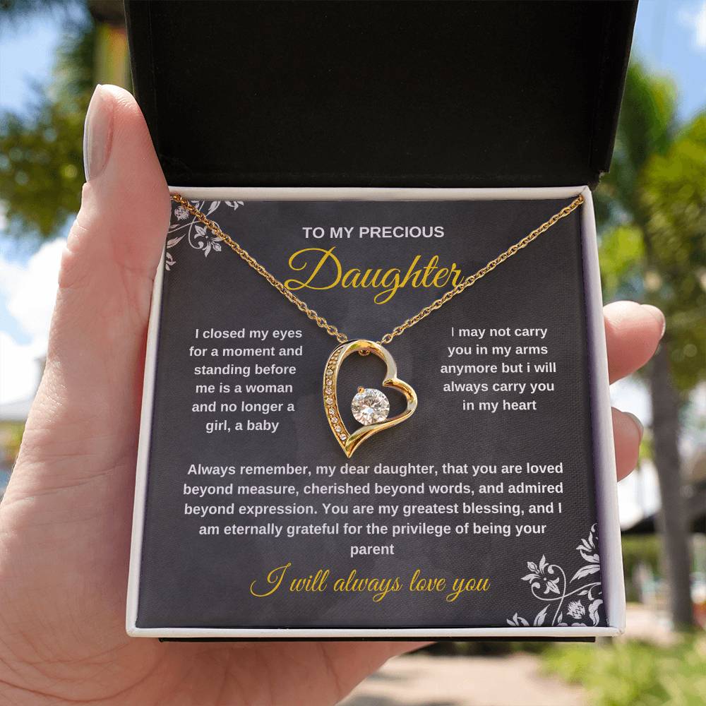 TO MY PRECIOUS DAUGHTER NECKLACE,EASTHER GIFT FOR DAUGHTER .NECKLACE GIFT