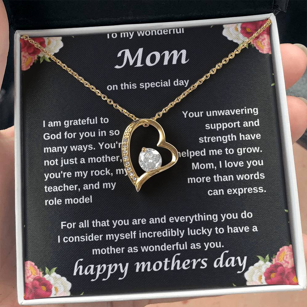 TO MY WONDERFUL MOM NECKLACE